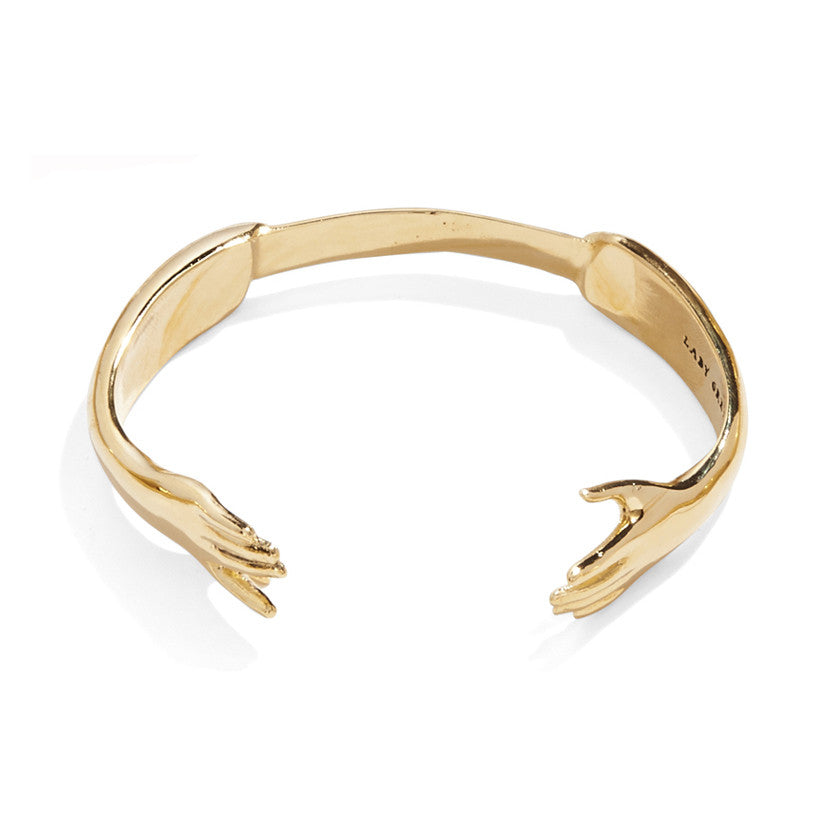 Reflected Hand Bangle in Gold
