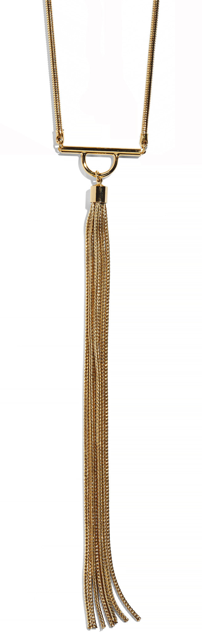 Lady Grey Tassel Necklace in Gold