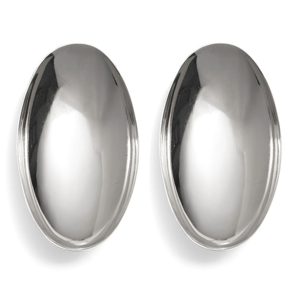 Lady Grey Jewelry Basin Earrings in Rhodium