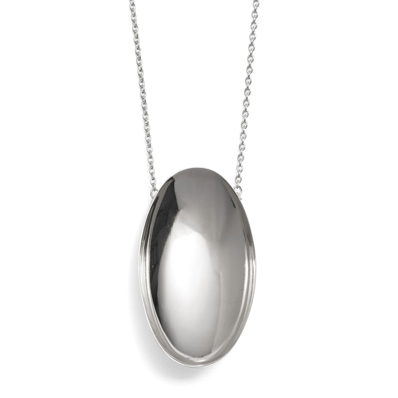Lady Grey Jewelry Basin Necklace in Rhodium