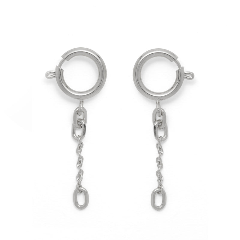 Lady Grey Jewelry Clasp Earring in Rhodium