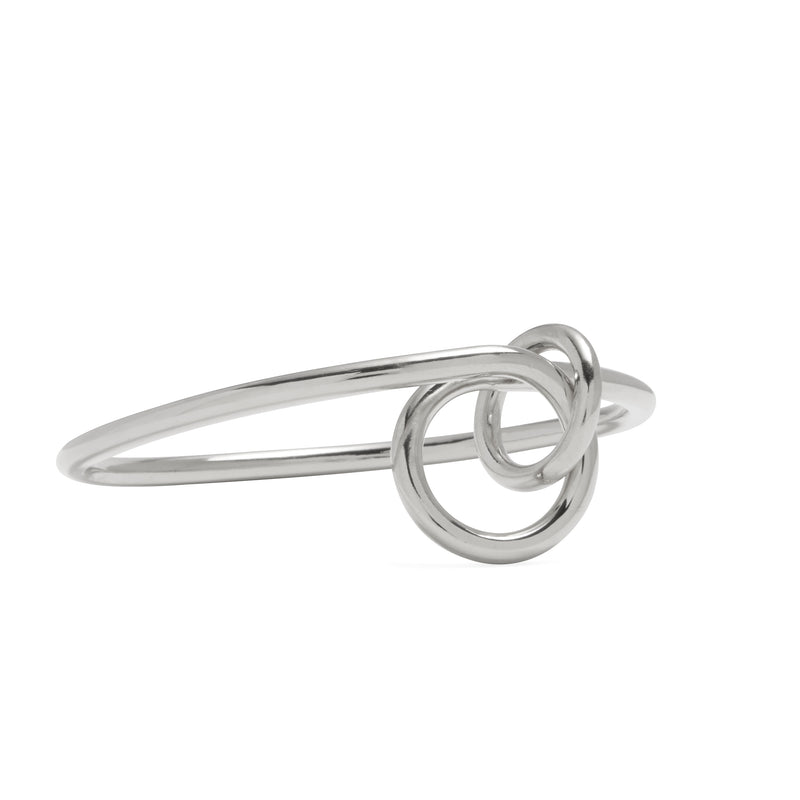 Lady Grey Jewelry Coil Link Bangle in Rhodium