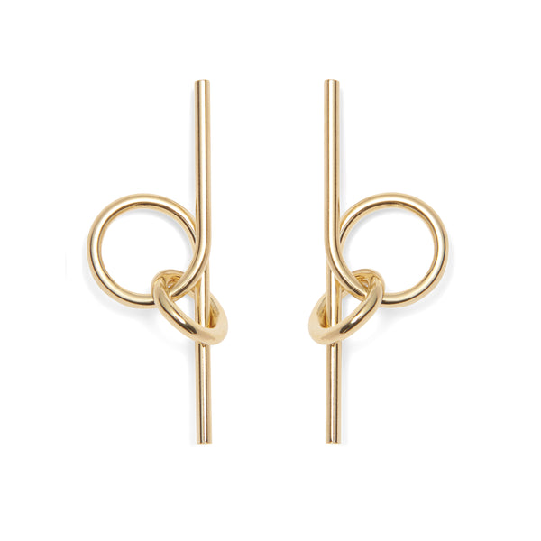 Lady Grey Jewelry Coil Link Earrings in Gold