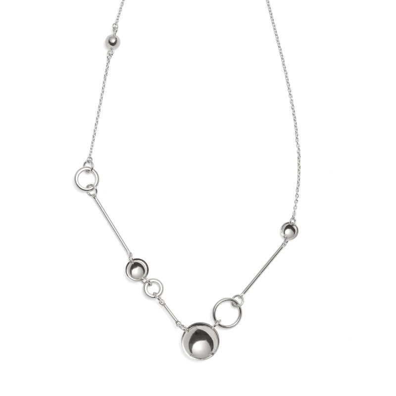 Lady Grey Jewelry Composition Necklace in Rhodium