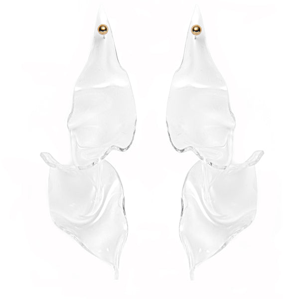 Contortion Earring in Clear