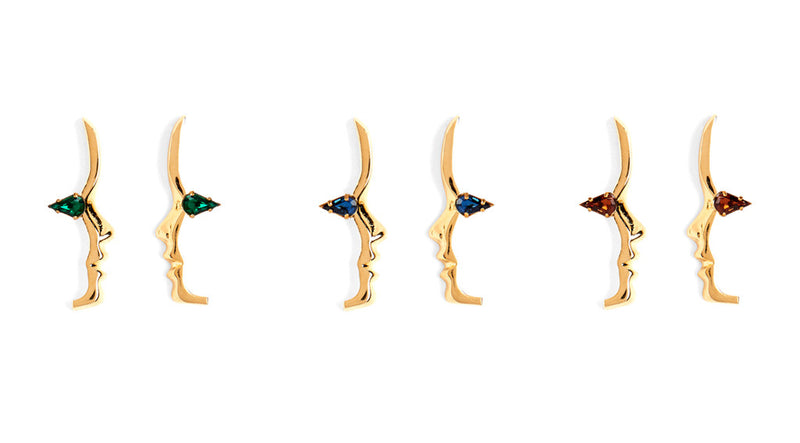 Lady Grey Jewelry Mini Crystal Silhouette Studs