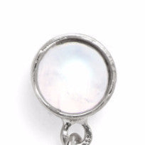 Drop Hoop Earrings in Silver