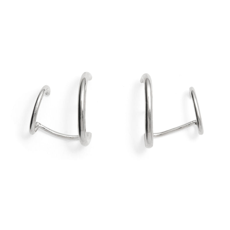 Lady Grey Jewelry Duo Ear Cuff in Rhodium