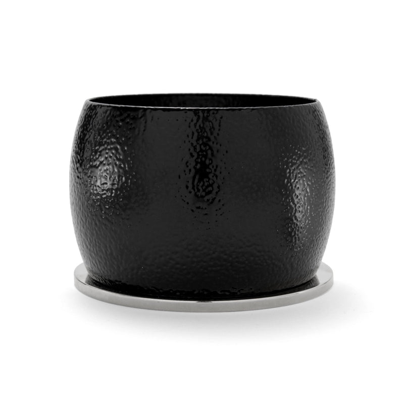 Lady Grey Jewelry Eve Bangle Set in Black Pebble and Rhodium