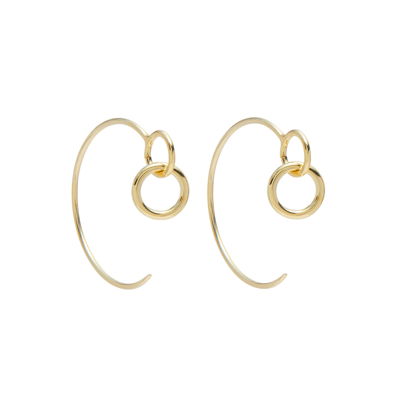 Lady Grey Jewelry Eyelet Hoops in Gold