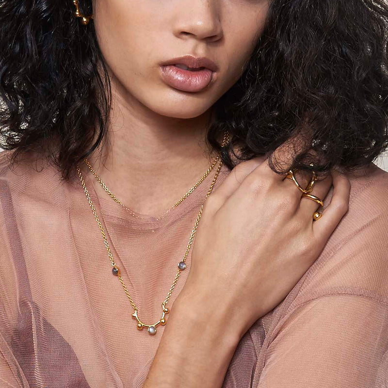 Moonrise Necklace in Gold