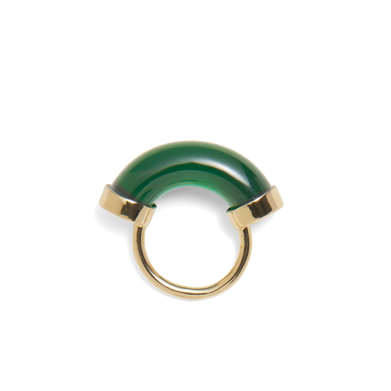 Lady Grey Jewelry Fraction Ring in Gold and Emerald