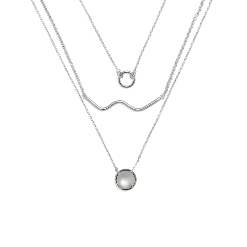 Horizon Necklace in Rhodium