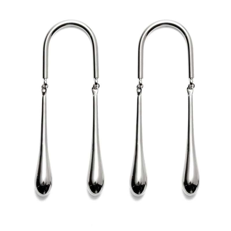 Lady Grey Jewelry Hydrant Earrings in Rhodium