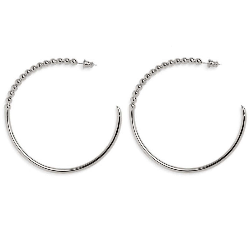 Lady Grey Jewelry Large Ophidia Hoops in Silver