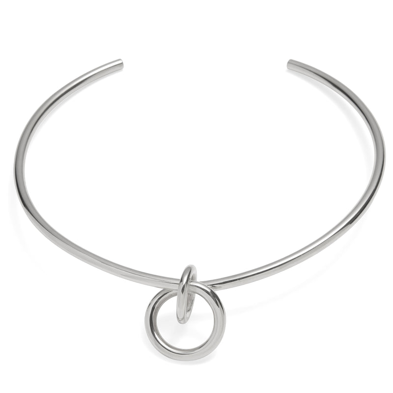 Lady Grey Jewelry Link Collar in Rhodium
