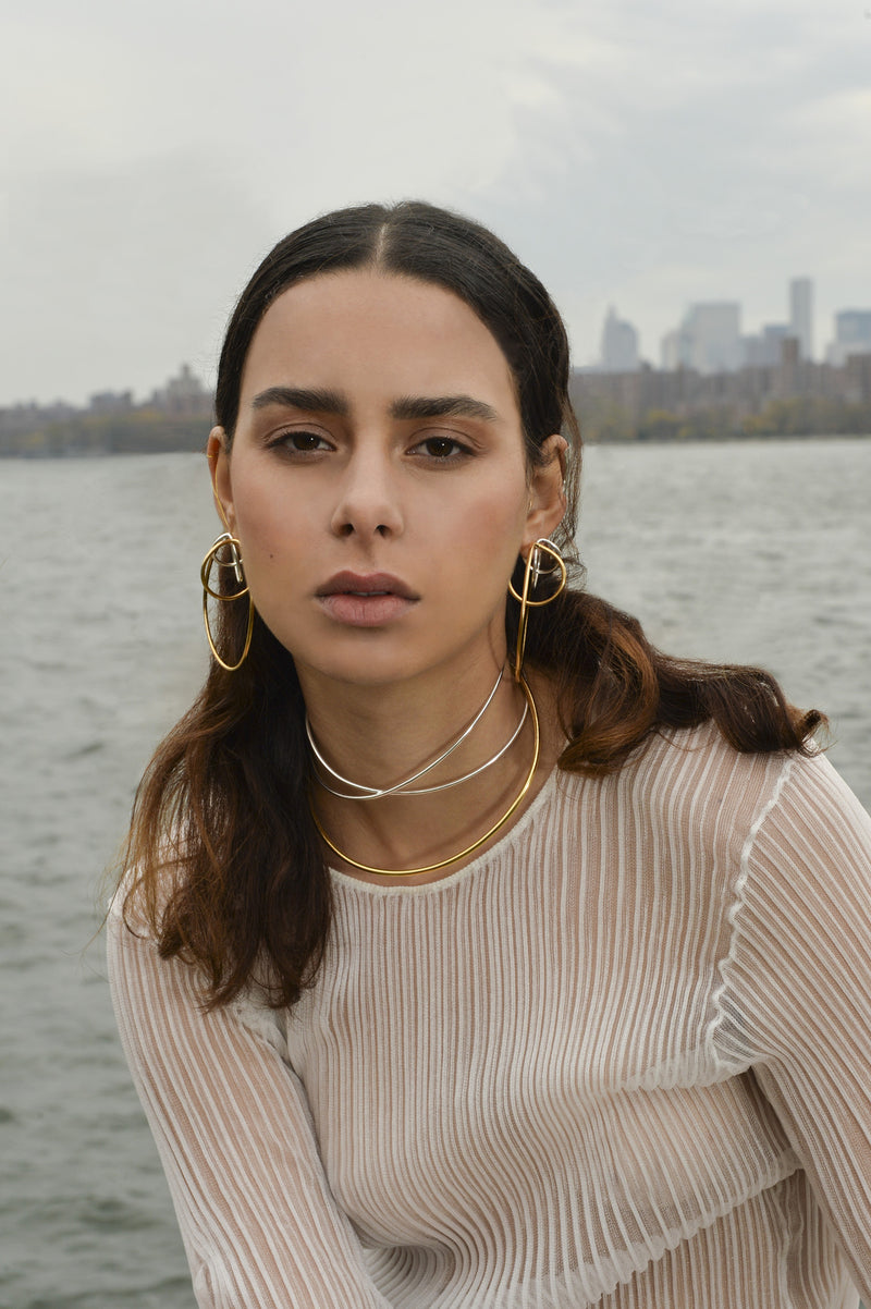 Lady Grey X Choker in Silver