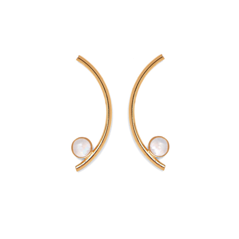 Lady Grey Jewelry Mini Arc Earring in Gold