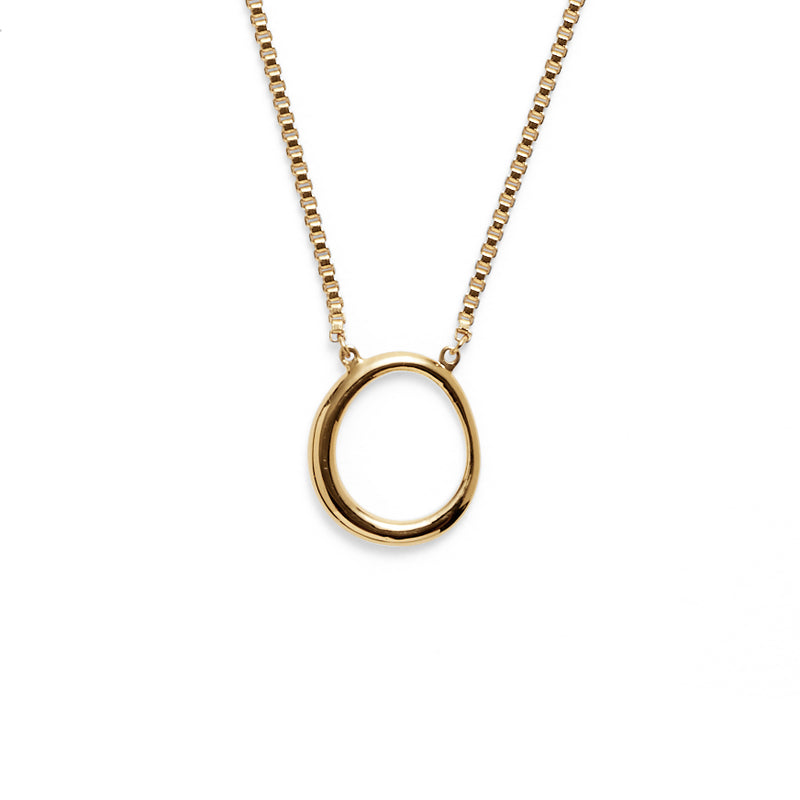 Lady Grey Mini Roe Necklace in Gold