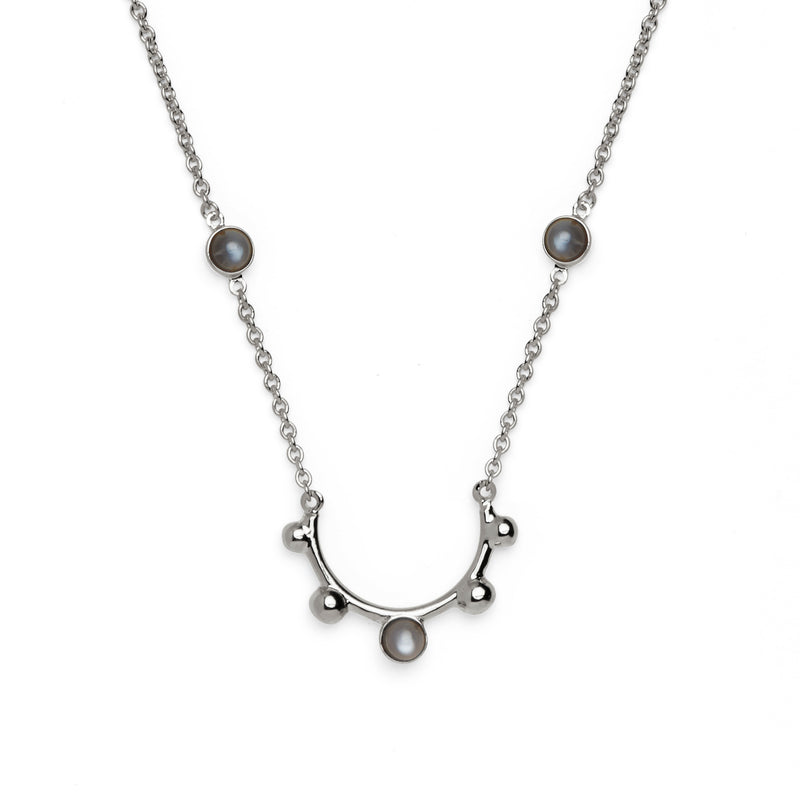Lady Grey Jewelry Moon Rise Necklace in Silver