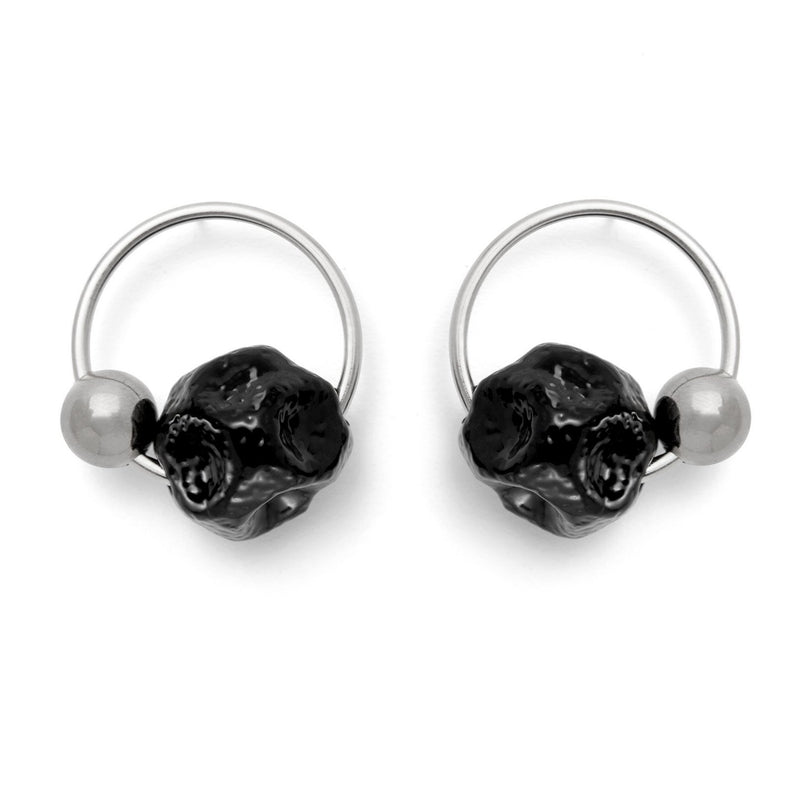 Lady Grey Jewelry Ohr Hoops in Rhodium