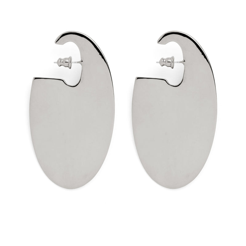 Lady Grey Jewelry Ovoid Earring in Silver 