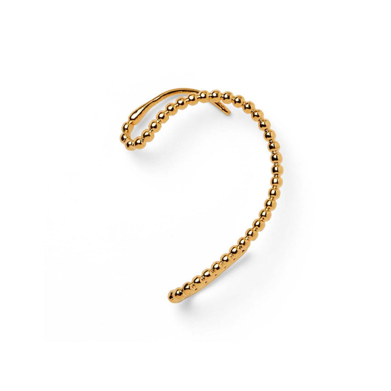 Lady Grey Jewelry Pearled Trace Ear Cuff in Gold - Left Ear