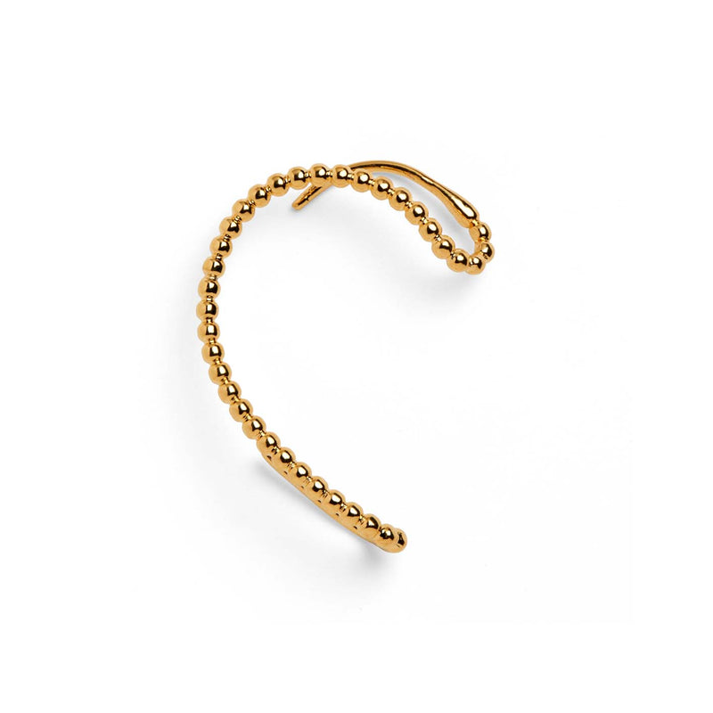 Lady Grey Jewelry Pearled Trace Ear Cuff in Gold- Right Ear