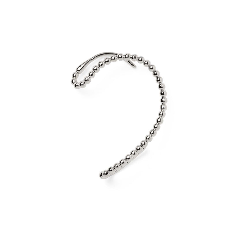 Lady Grey Jewelry Pearled Trace Ear Cuff in Silver- Left Ear