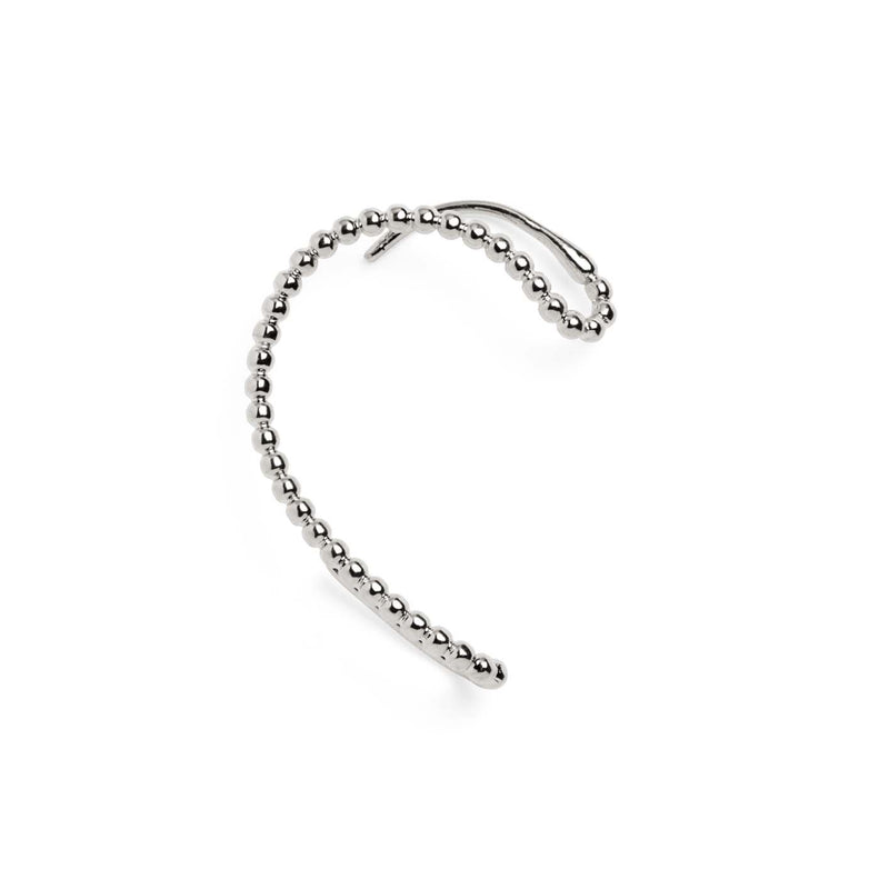 Lady Grey Jewelry Pearled Trace Ear Cuff in Silver- Right Ear