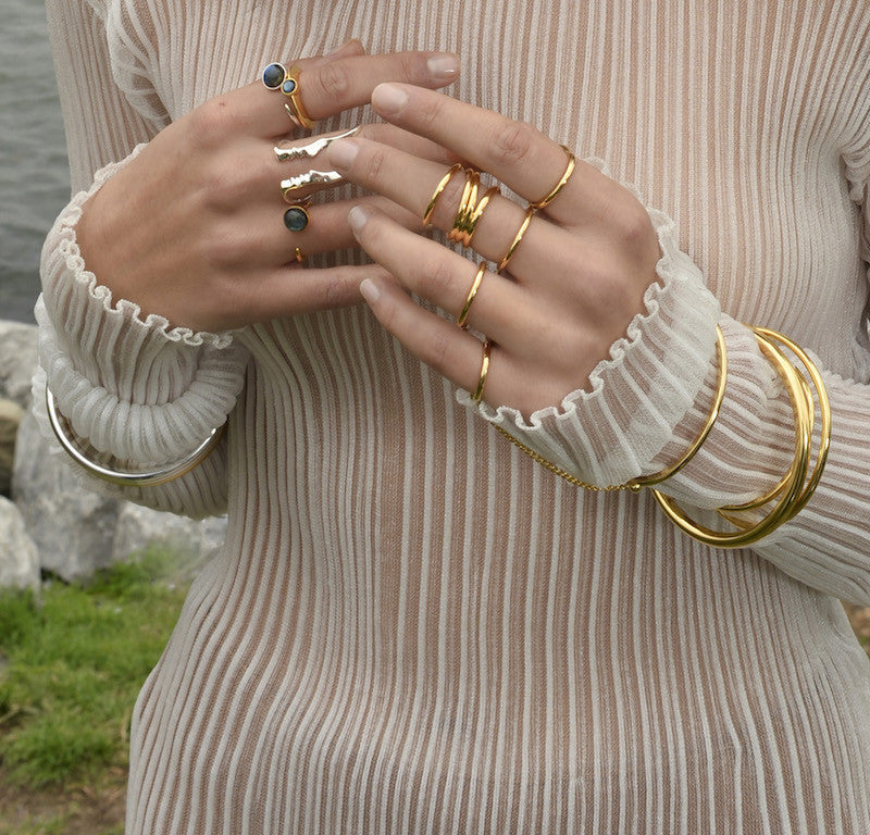 Reflected Silhouette Ring in Silver