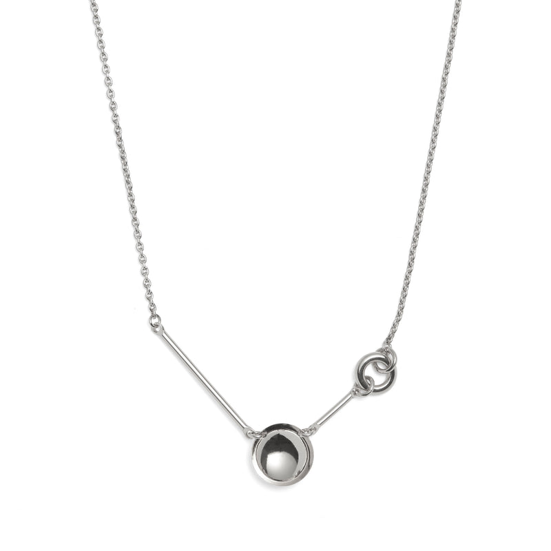 Lady Grey Jewelry Sequence Necklace in Rhodium
