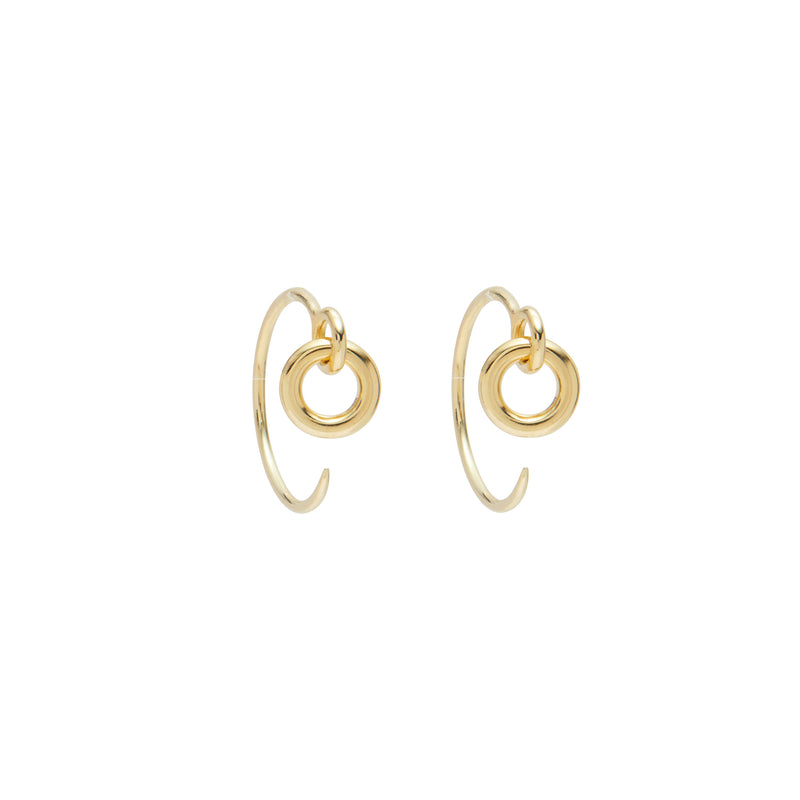 Lady Grey Jewelry Small Eyelet Hoops in Gold