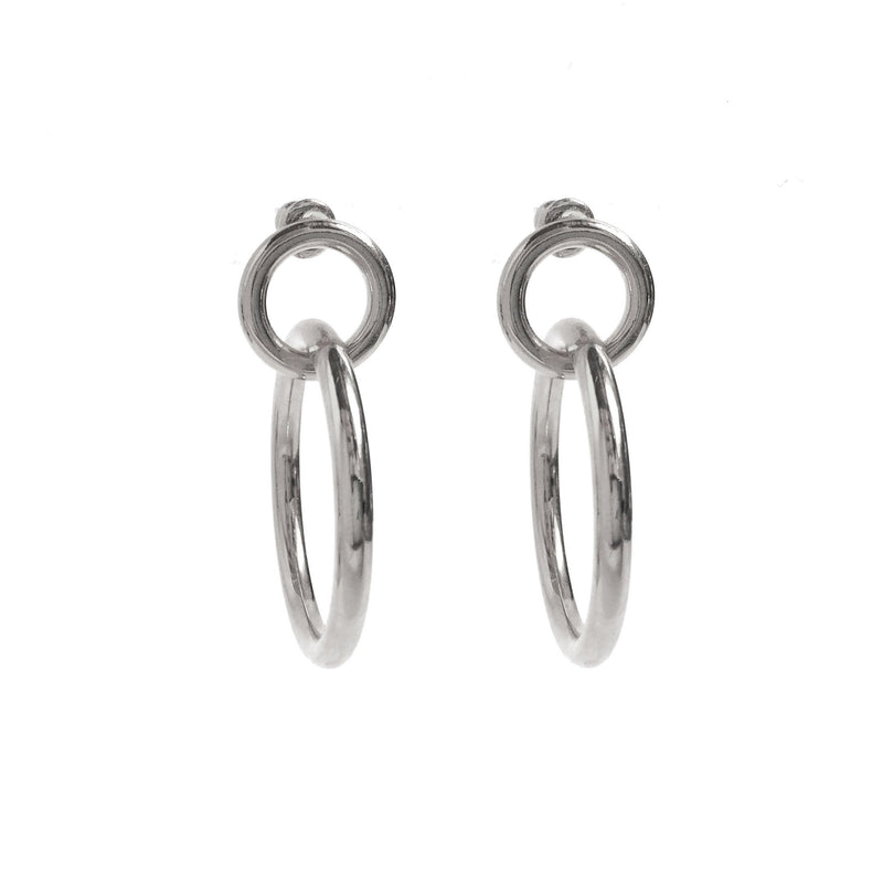 Lady Grey Jewelry Small Link Hoops in Silver