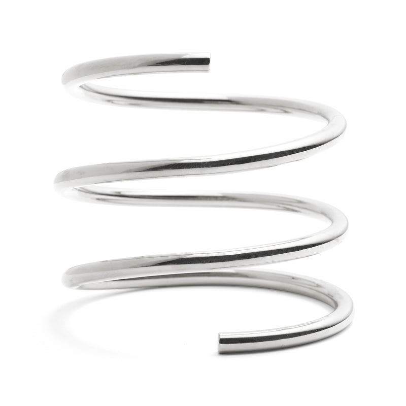 Lady Grey Jewelry Spiral Bracelet in Rhodium