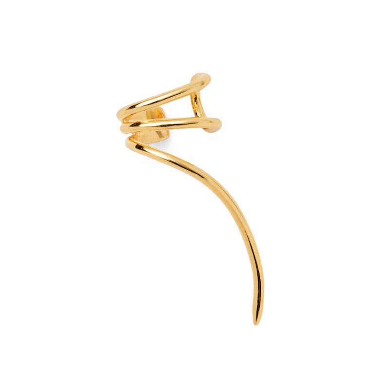 Lady Grey Jewelry Spiral Spike Ear Cuff in Gold