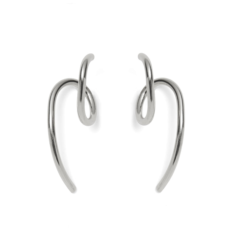Lady Grey Jewelry Spiral Ear Huggie in Rhodium