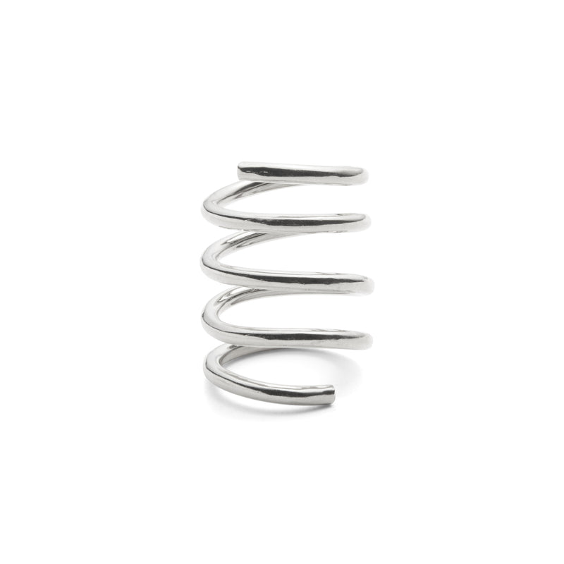 Lady Grey Jewelry Spiral Ring in Rhodium