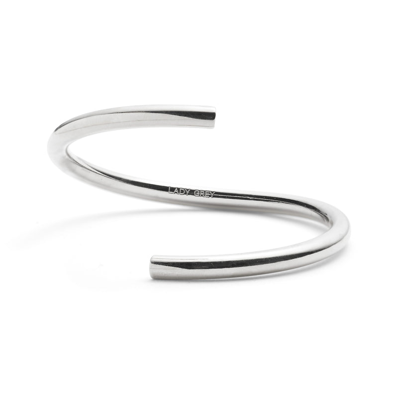 Lady Grey Jewelry Split bangle in Rhodium