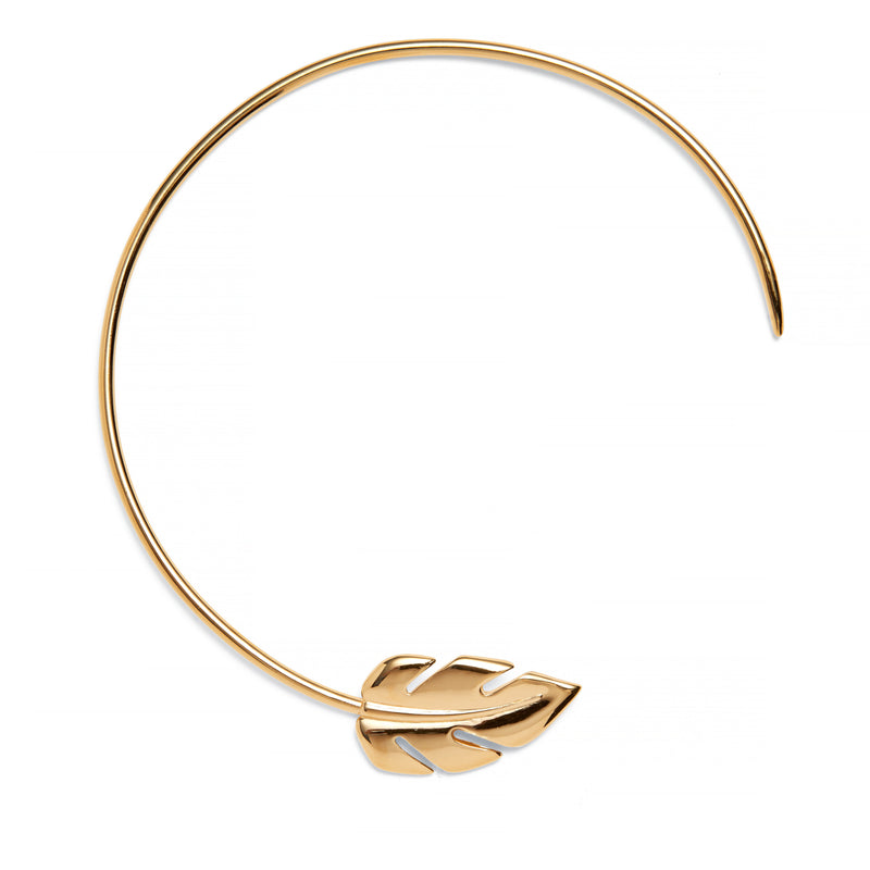 Lady Grey Stera Leaf Collar in Gold