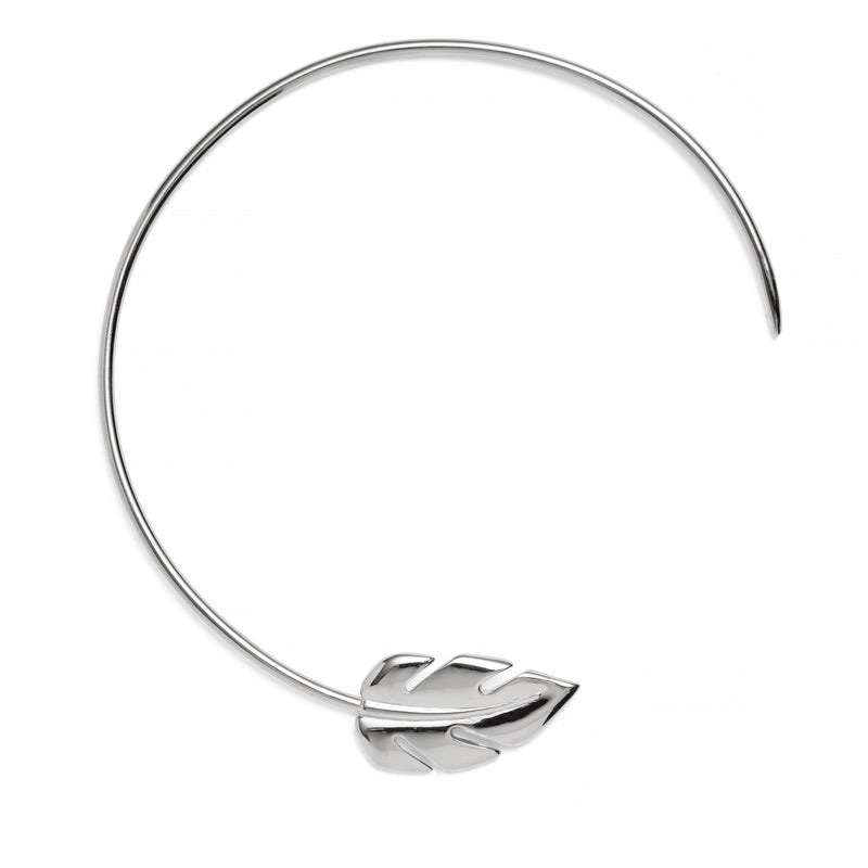 Lady Grey Jewelry Stera Leaf Collar in Silver