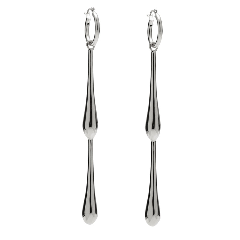 Lady Grey Jewelry Stream Earrings in Rhodium