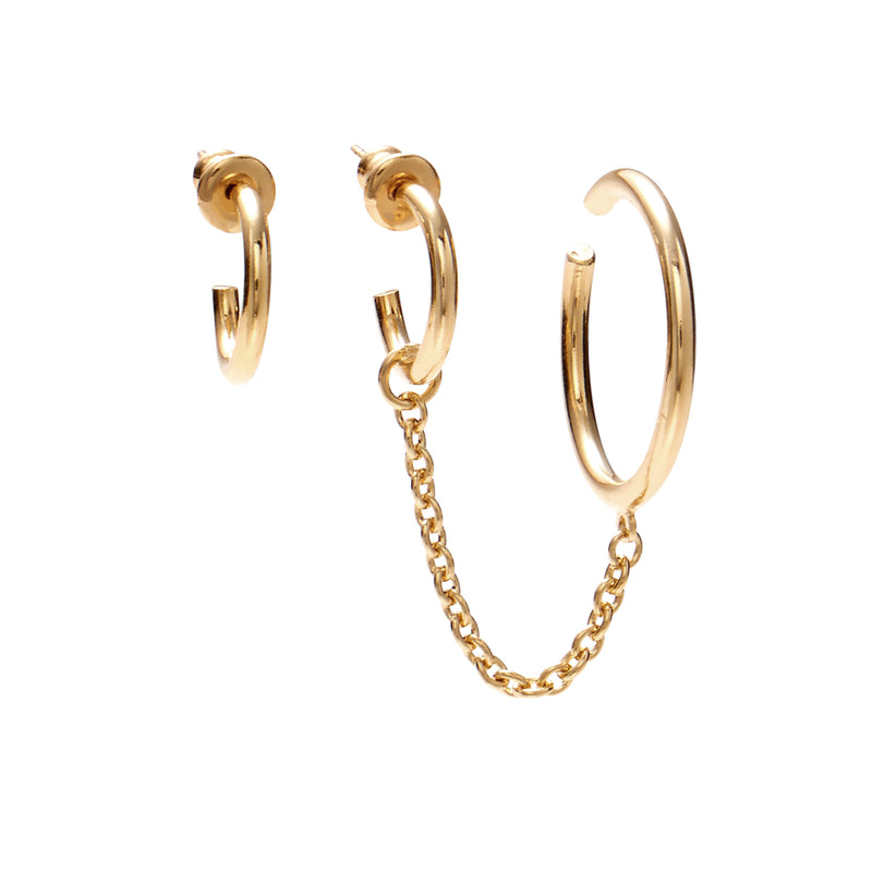 Lady Grey Tether Earring in Gold