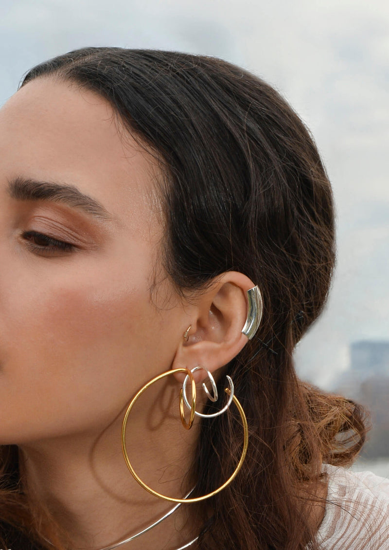 Lady Grey Jewelry Torsion Hoops and Helix Ear Cuff