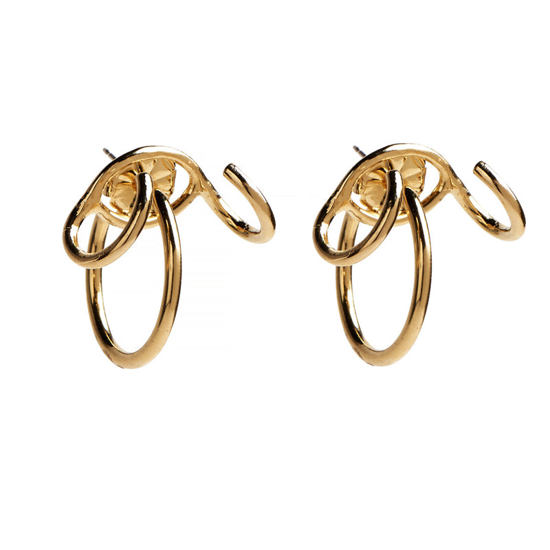 Lady Grey Jewelry Triple Hoop Ear Jacket in Gold
