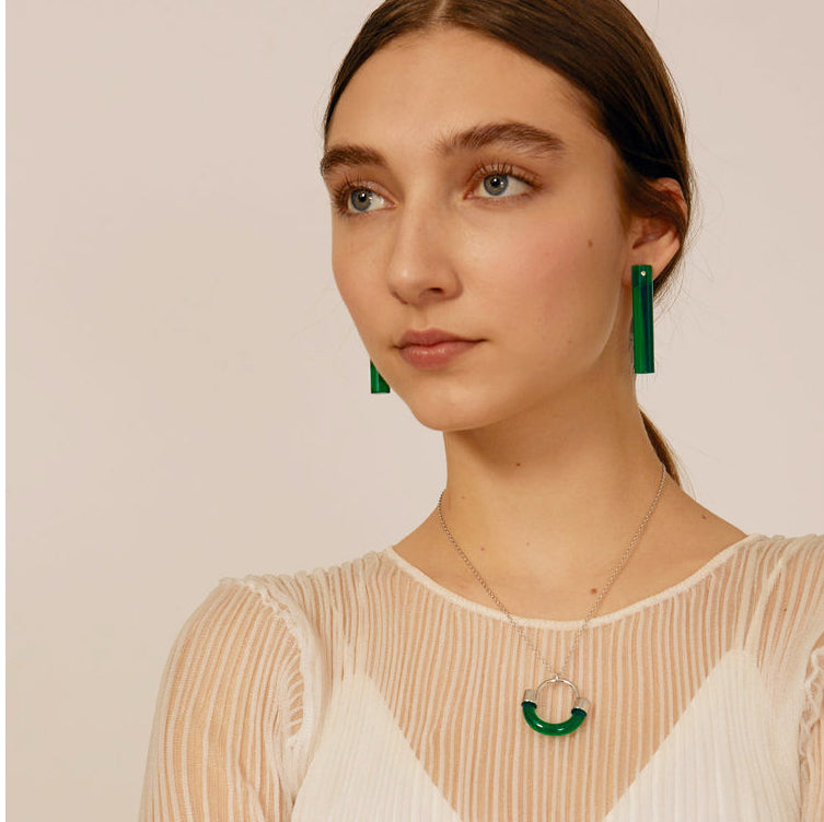 Vivid Earrings in Emerald