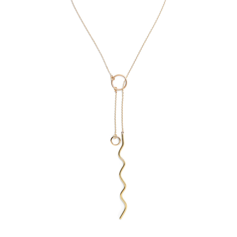 Lady Grey Jewelry Zig Lariat in Gold