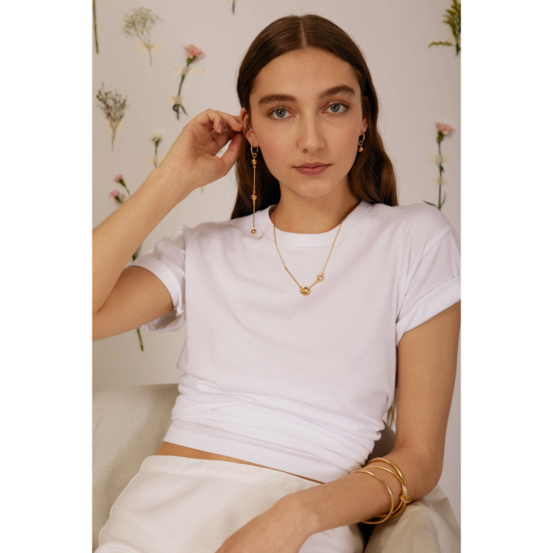 Sequence Necklace in Rhodium