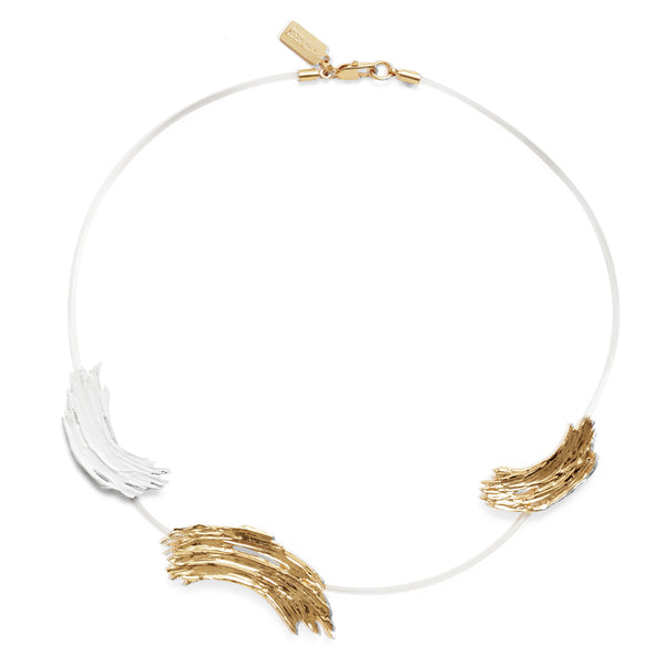 Lady Grey Jewelry Alma Necklace in Gold and White