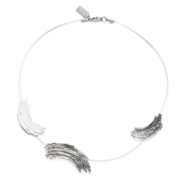 Lady Grey Jewelry Alma Necklace in Rhodium and White